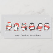 Aangepaste tekst Winterpinguïns (Voorkant / Achterkant)