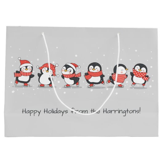 Aangepaste tekst Winterpinguïns Groot Cadeauzakje (Achterkant)