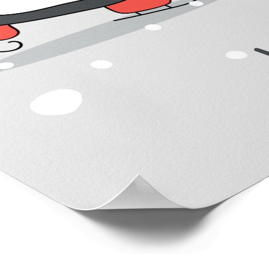 Aangepaste tekst Winterpinguïns Poster (Hoek)