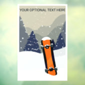 Aangepaste tekst wintersnowboarden raamsticker (Vel 3)