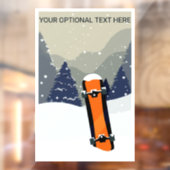 Aangepaste tekst wintersnowboarden raamsticker (Vel 2)