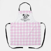 Aangepaste tekst Wit en Roze Buffel Plaid Schort (Voorkant)