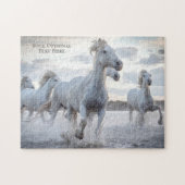 Aangepaste tekst Witte paarden Legpuzzel (Horizontaal)