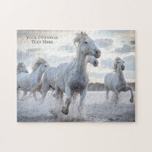 Aangepaste tekst Witte paarden Legpuzzel