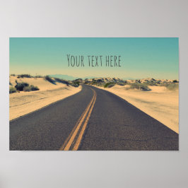 Aangepaste tekst woestijnweg poster