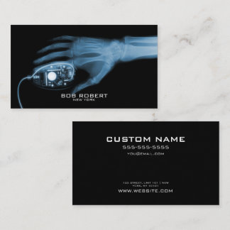 AANGEPASTE TEKST - X-Ray Skeleton Hand & Computer  Visitekaartje