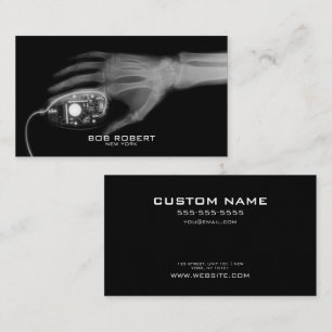 AANGEPASTE TEKST - X-Ray Skeleton Hand & Computer  Visitekaartje