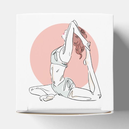 Aangepaste tekst Yoga Vrouw gunst vak Bedankdoosjes (Bovenkant)