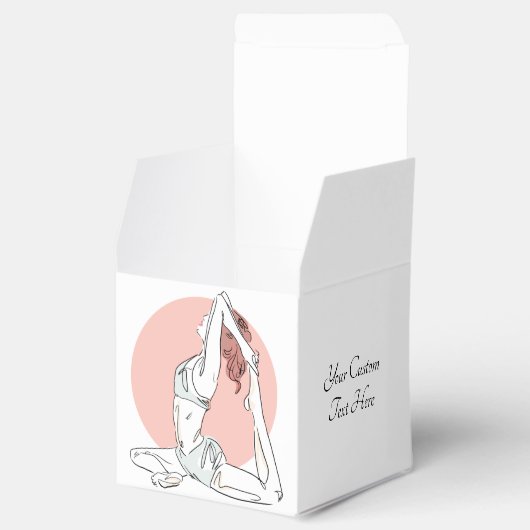 Aangepaste tekst Yoga Vrouw gunst vak Bedankdoosjes (Geopend)