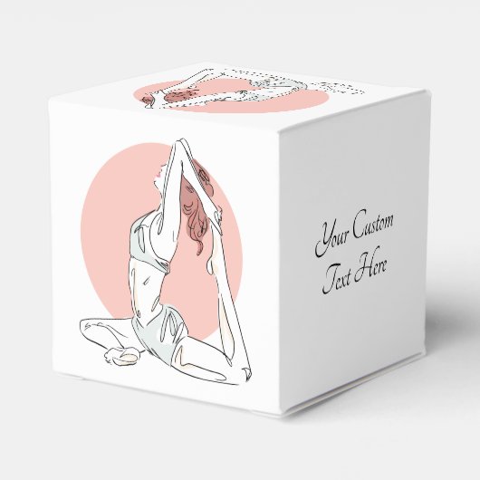 Aangepaste tekst Yoga Vrouw gunst vak Bedankdoosjes (Achterkant)