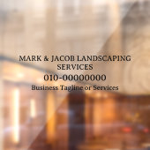 Aangepaste tekst Zakelijke weergavediensten Auto V Raamsticker (Vel 2)