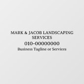 Aangepaste tekst Zakelijke weergavediensten Auto V Raamsticker (Vel)