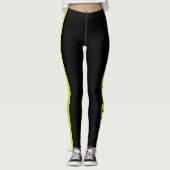 Aangepaste tekst zijstreep over zwart leggings (Voorkant)