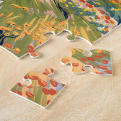 Aangepaste tekst Zion dier hert kleurrijk landscha Legpuzzel (Zijkant)