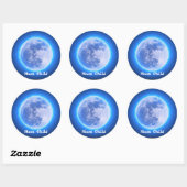 Aangepaste tekst Zodiac Cancer Blue Moon Child Sti Ronde Sticker (Vel)
