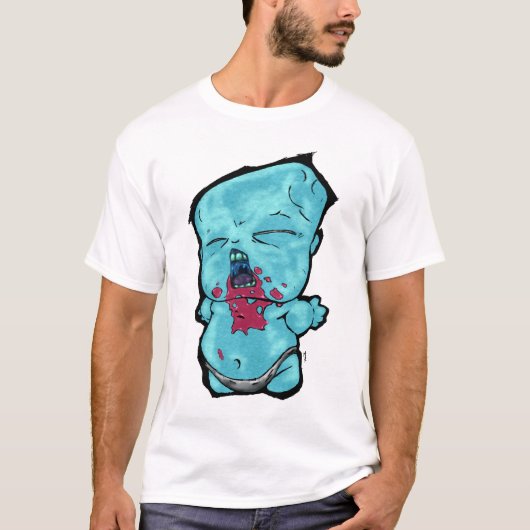 Aangepaste tekst Zombaby T-Shirt (Voorkant)
