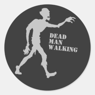 Aangepaste tekst Zombie-stickers Ronde Sticker
