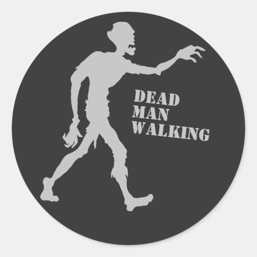 Aangepaste tekst Zombie-stickers Ronde Sticker (Voorkant)