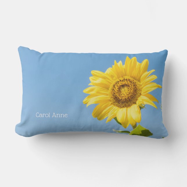 Aangepaste tekst Zonnebloem Buitenkussen (Voorkant)
