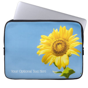 Aangepaste tekst Zonnebloem Laptop Sleeve