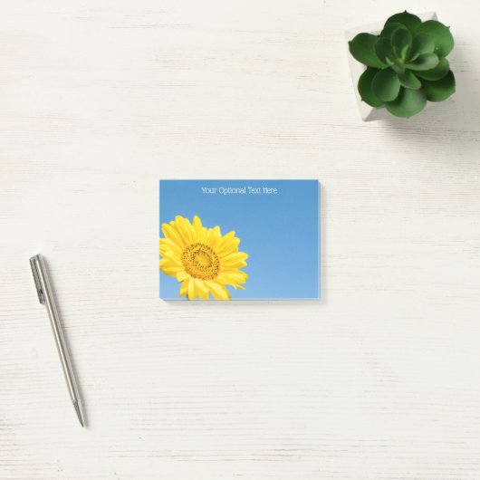 Aangepaste tekst Zonnebloem Post-it® Notes (Kantoor)