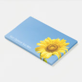 Aangepaste tekst Zonnebloem Post-it® Notes (Schuin)
