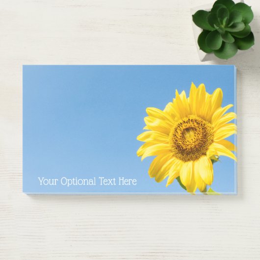 Aangepaste tekst Zonnebloem Post-it® Notes (Kantoor)