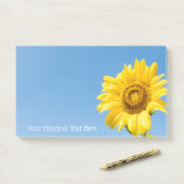 Aangepaste tekst Zonnebloem Post-it® Notes (Op bureau)