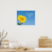 Aangepaste tekst Zonnebloem Poster (Keuken)