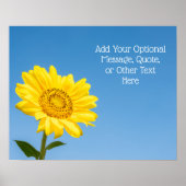 Aangepaste tekst Zonnebloem Poster (Voorkant)