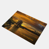 Aangepaste tekst Zonsondergang nabij Yixing deurma Deurmat (Schuin)