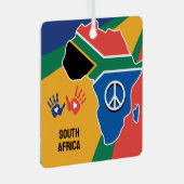 Aangepaste tekst Zuid-Afrika Metalen Ornament (Voorkant Rechts)