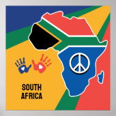 Aangepaste tekst Zuid-Afrika Poster (Voorkant)
