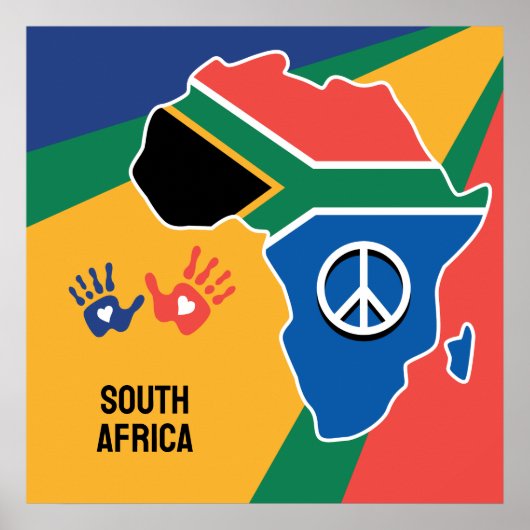 Aangepaste tekst Zuid-Afrika Poster (Voorkant)