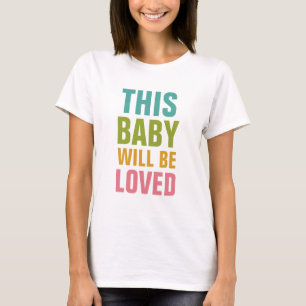 Aangepaste tekst Zwangerschaps kleding T-shirt