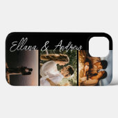 Aangepaste tekst Zwart 3 Foto Case-Mate iPhone Case (Achterkant (horizontaal))