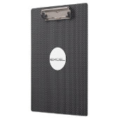 Aangepaste tekst zwart en grijs koolstofvezel klembord (Links)