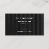 AANGEPASTE TEKST - Zwart Grijs Verticale Strepen Visitekaartje (Achterkant)