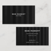 AANGEPASTE TEKST - Zwart Grijs Verticale Strepen Visitekaartje (Voorkant / Achterkant)