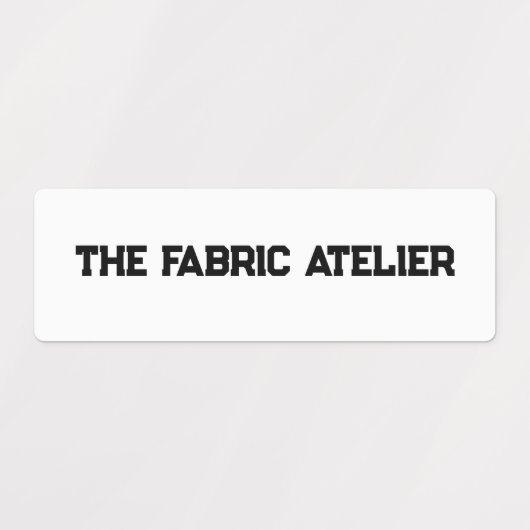 Aangepaste tekst Zwart op witte stof Kledinglabels Labels (Design 1)