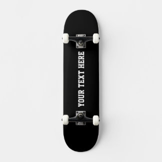 Aangepaste tekst zwart skateboard