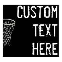 Aangepaste tekst zwart-wit Basketball Player-poort