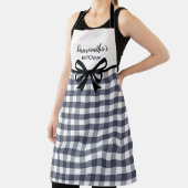 Aangepaste tekst zwart-wit buffelkoepelkoepel keuk schort (Insitu)