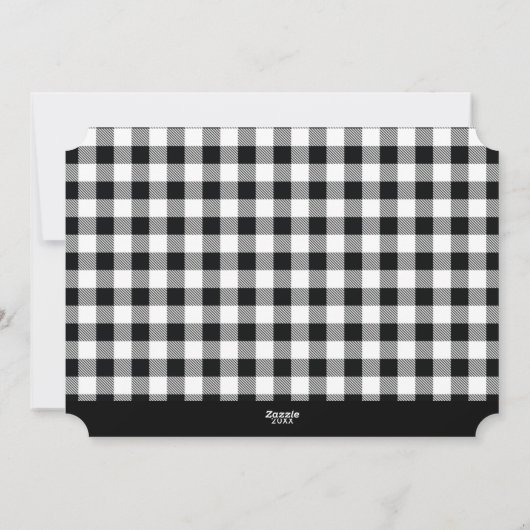 Aangepaste tekst zwart-wit en geplakt feestdagenkaart (Achterkant)