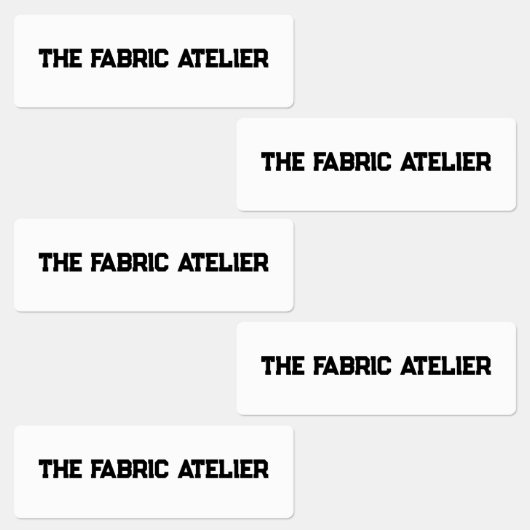 Aangepaste tekst Zwarte op witte stof kledinglabel Labels (Groep)