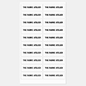 Aangepaste tekst Zwarte op witte stof kledinglabel Labels (Vel)