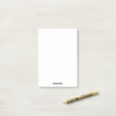 Aangepaste tekst Zwarte script op wit Post-it® Notes (Op bureau)