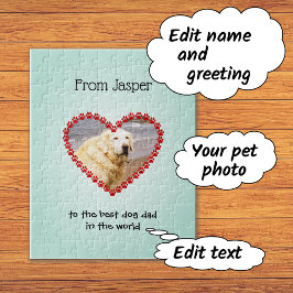 Aangepaste tekstaqua voor foto's samenstellen legpuzzel