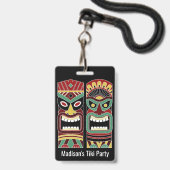 Aangepaste tekstbadjes voor Tiki Totems Badge (Voorzijde met lanyard)