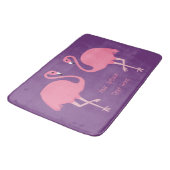 Aangepaste tekstbadmatten voor Flamingos Cute Flam Badmat (Gekanteld)